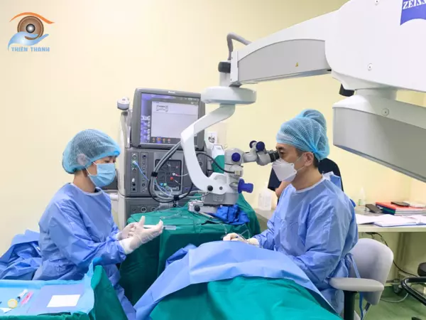 phẫu thuật đục thủy tinh thể tại bệnh viện mắt thiên thanh
