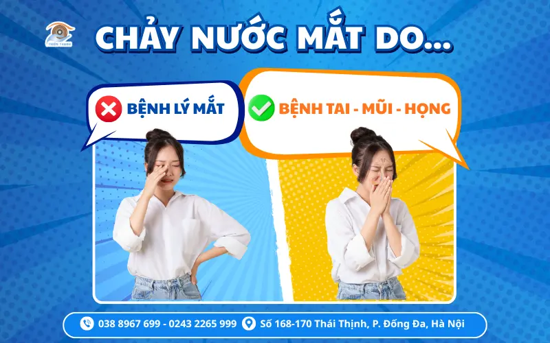 chảy nước mắt không phải do mắt