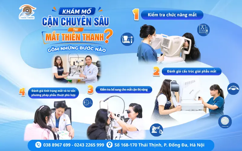 KHÁM MỔ CẬN CHUYÊN SÂU TẠI MẮT THIÊN THANH GỒM NHỮNG BƯỚC NÀO?