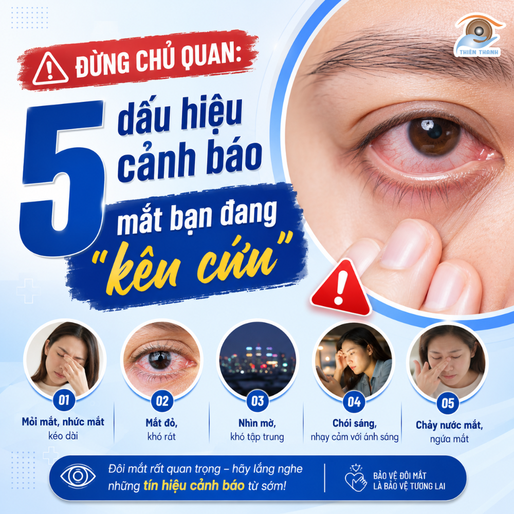 ĐỪNG CHỦ QUAN: 5 DẤU HIỆU CẢNH BÁO MẮT BẠN ĐANG "KÊU CỨU"!
